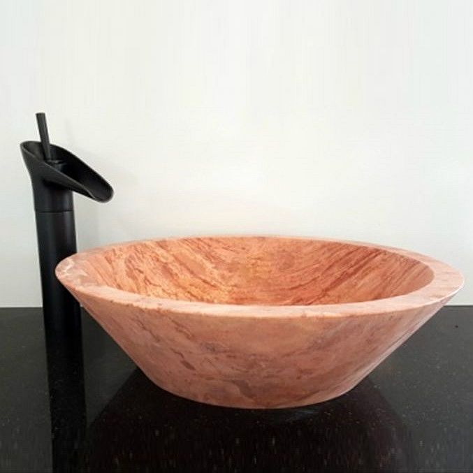 Червена каменна мивка за баня TL14